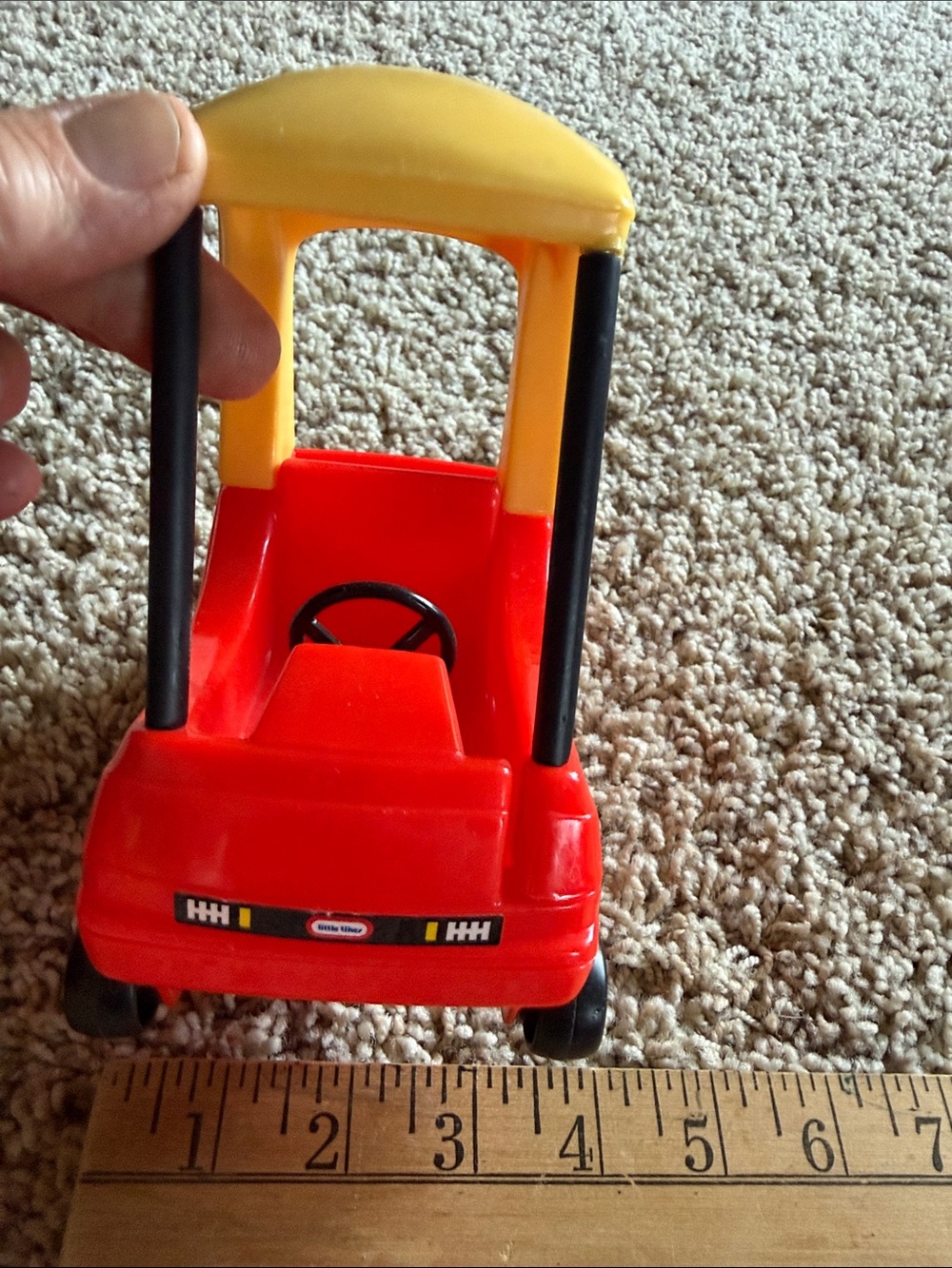 Red and Yellow Kids Toy Cozy Coupe - Classic Push Car - Picture 2 of 3